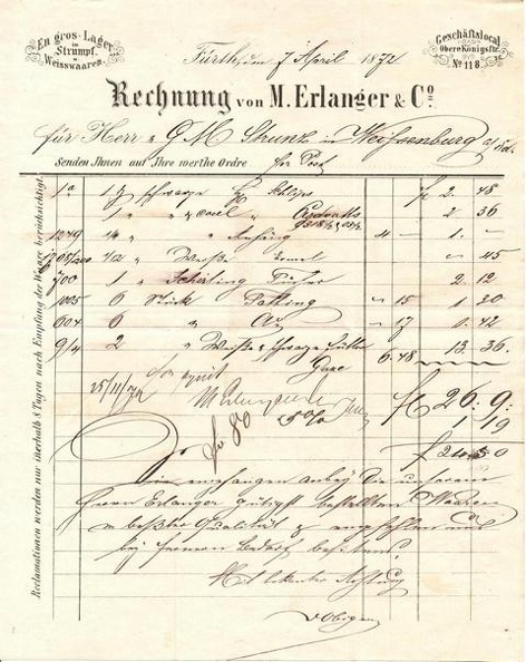 M. Erlanger & Co. 1872.04.07