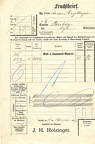 J.H.Holzinger   Frachtbrief 1897.02.26