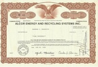 ALCOR ENERGY AND RECYCLING SYSTEMS INC. von 1985 Nr. AC 301