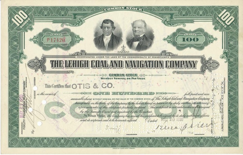 THE LEHIGH COAL AND NAVIGATION COMPANY von 1930 Nr.P17420.JPG