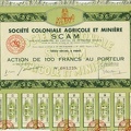 SOCIÉTÉ COLONIALE AGRICOLE ET MINIERE Nr. 083,225