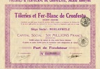 Toleries et Fer-Blanc de Cronfestu von 1926  Nr.01358